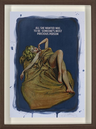 Precious Person (Blue) by The Connor Brothers - Framed Hand Coloured Edition